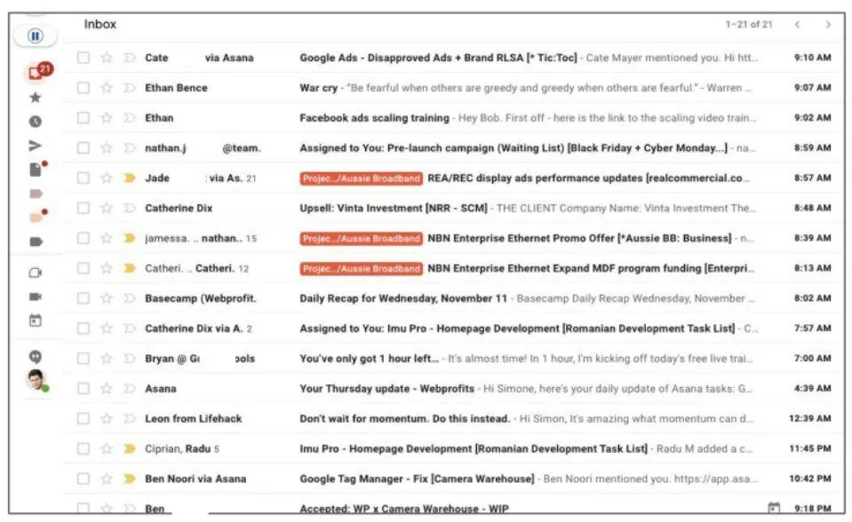 Molte email a cui rispondere